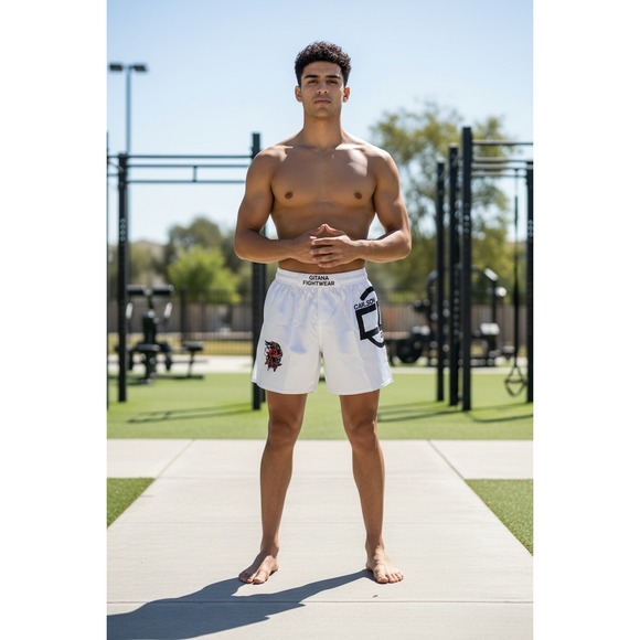 Gitana Fightwear Other - Carlson Gracie x Gitana Fightwear MMA BJJ No Gi Shorts Size Large White New